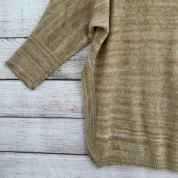 Field and Flower Anthropologie Split Hem Tunic Sweater Womens Medium Beige - Picture 5 of 12